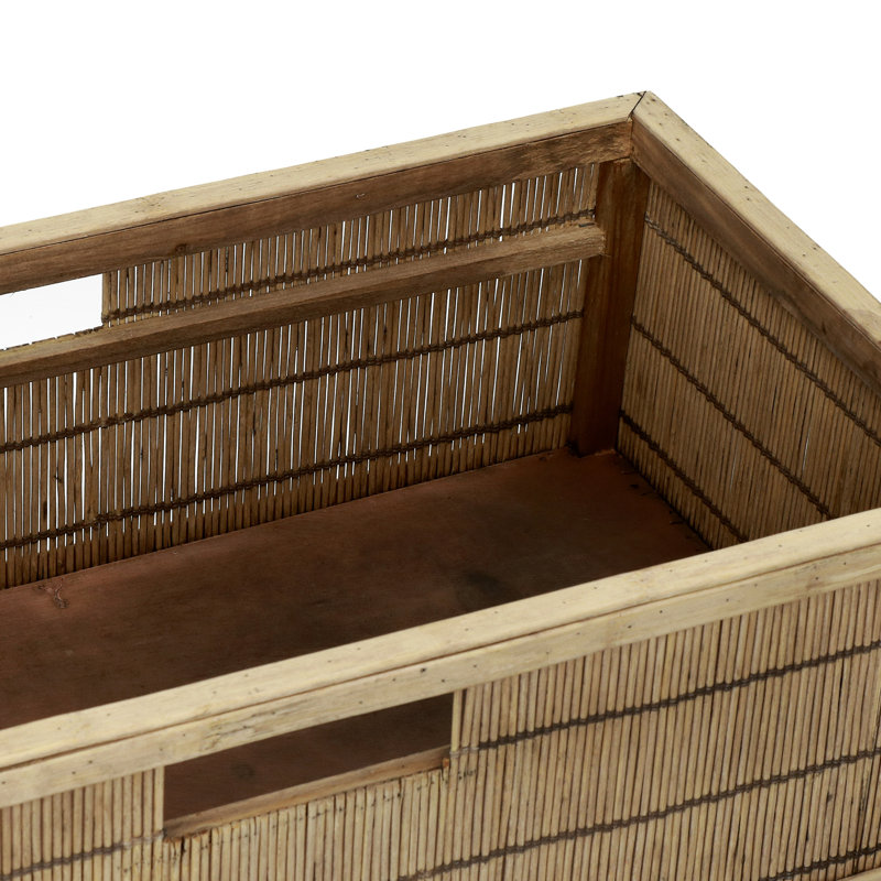 17 Stories Aliia Bamboo Decorative Basket, Brown
