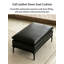 Repose-pieds en cuir noir avec repose-pieds