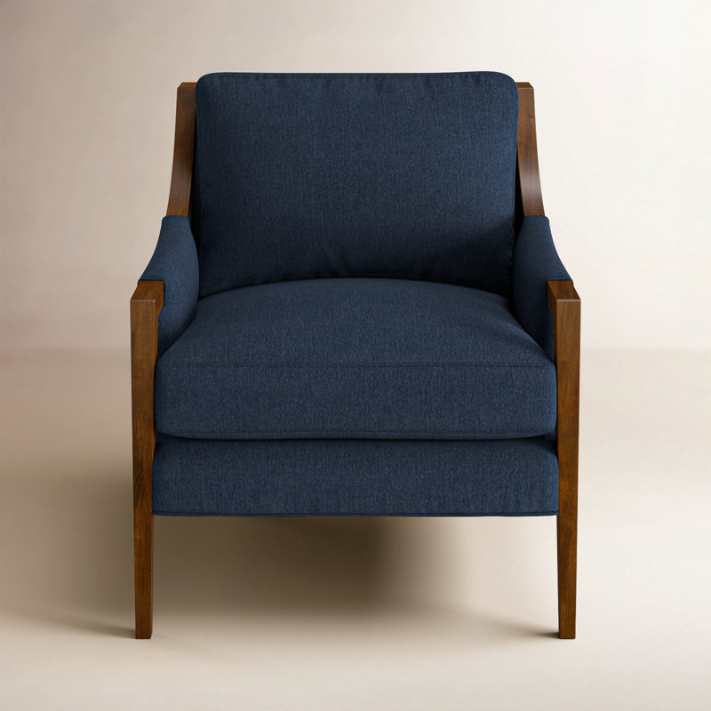 Mikel Armchair, Peyton Navy Performance Twill