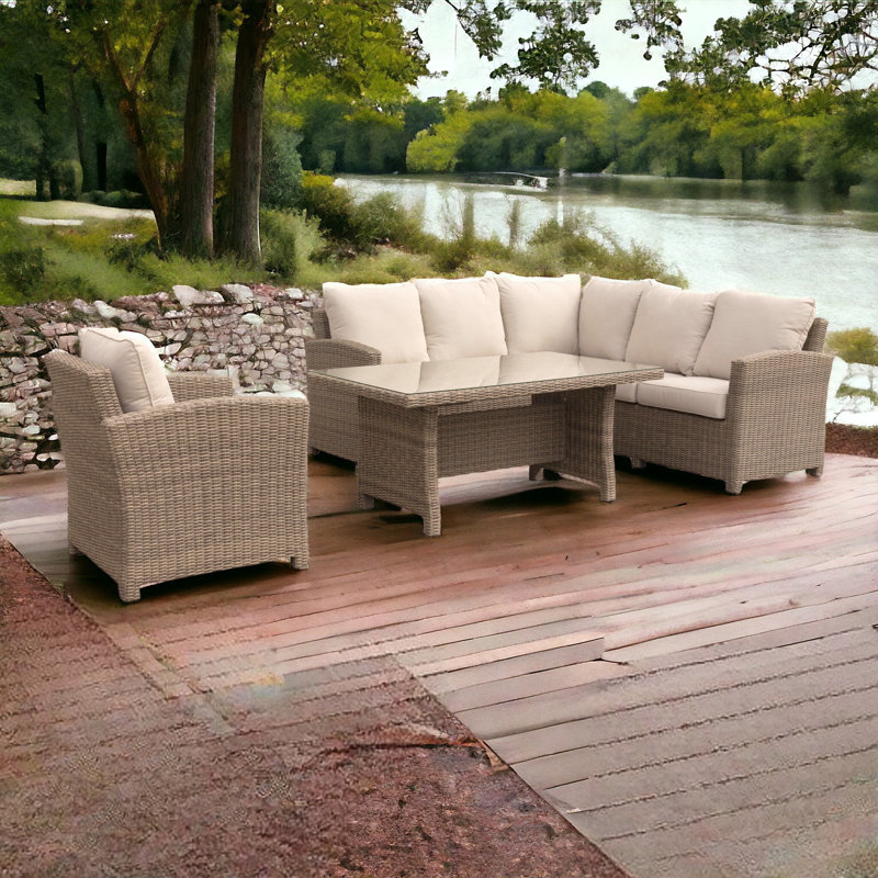 Lockhaven 6 - Person Patio Conversation Set with Cushions