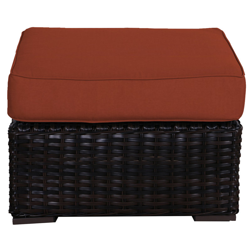 Repose-pieds d'extérieur avec coussin Sireci, Terre cuite