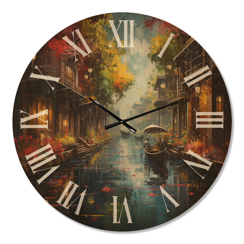 Horloge murale en bois surdimensionnée, Thailande, Oversized