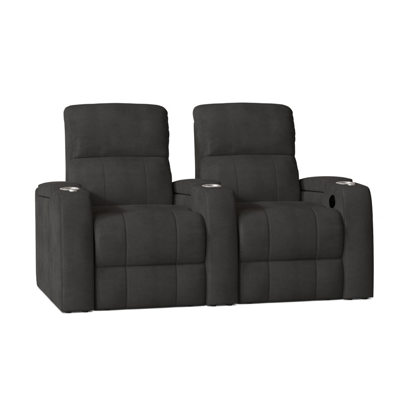 Rangée de sièges de cinéma maison Chrysander (rangée de 2), Anthracite Smartsuede, Manuel