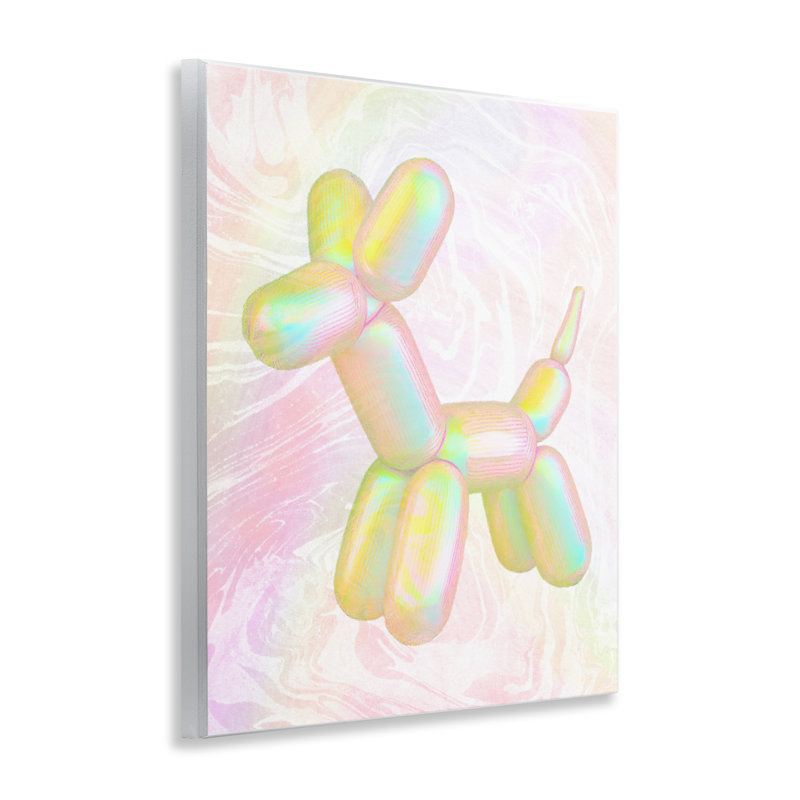 Art mural en forme de ballon jaune par Daphne Polselli