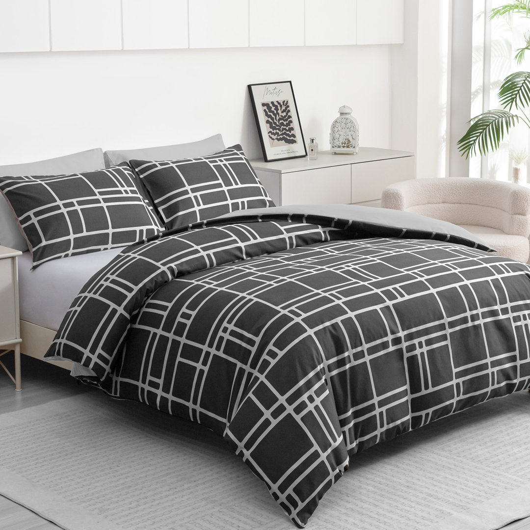 Luxury Brushed Microfibre Duvet Cover Set – Ultra-Soft, Reversible & Easy-Care Bedding with Zipper Closure & Corner Ties - Image 4