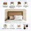 Tête de lit double / grand en bois blanche-1401887331-1401887359