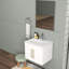 Meuble-lavabo mural moderne de 24 po avec lavabo en céramique et portes à fermeture en douceur Willard