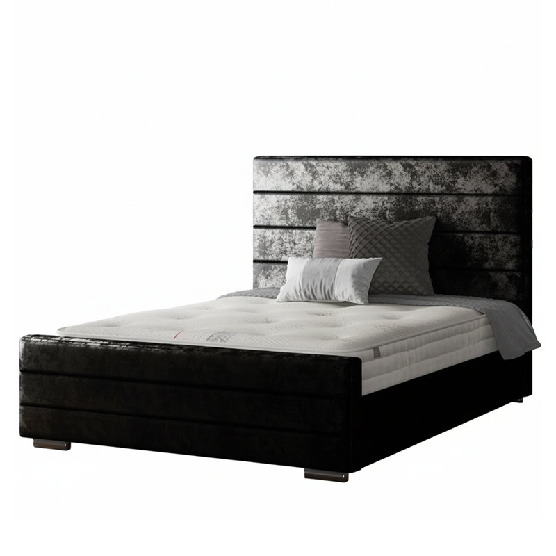 Desmarie Upholstered Bed, Black, Kingsize (5')