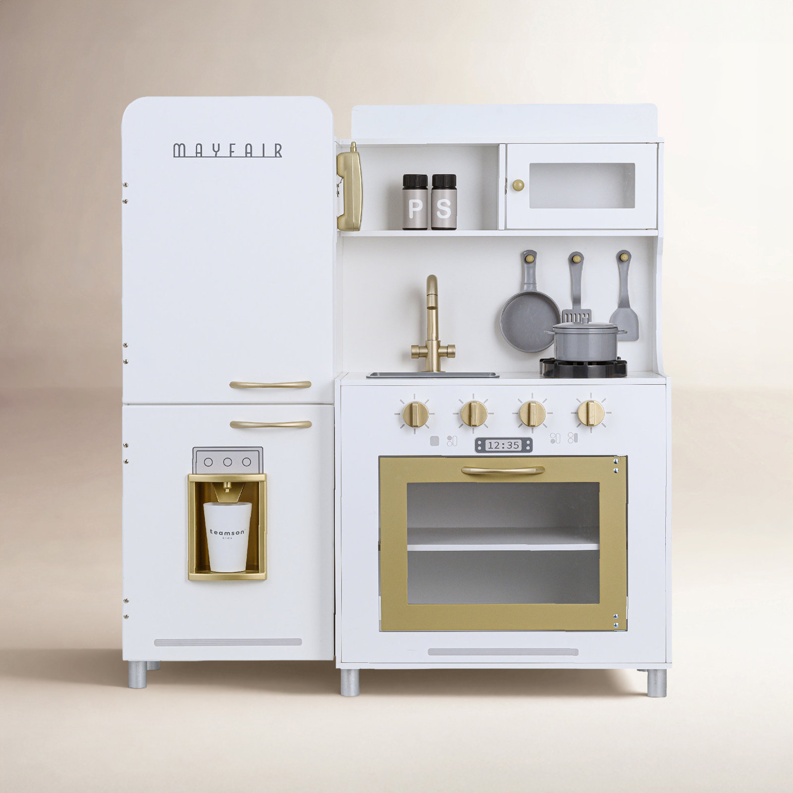 Teamson Kids Little Chef Mayfair Retro Play Kitchen, White