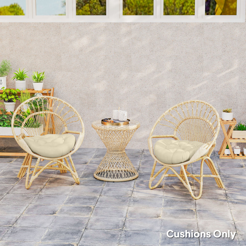 Outdoor Seat Cushion Set, Beige