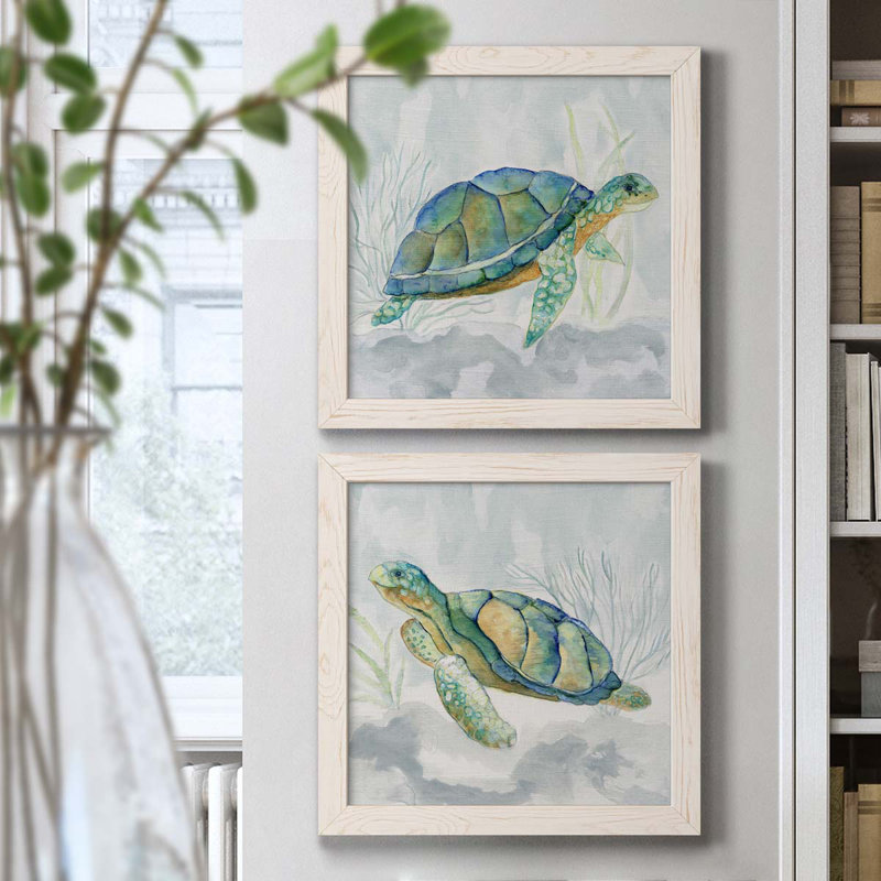 Ensemble de peinture sur toile 2 pièces, Cadre blanc, H 20 po x l 40 po x P 1,5 po