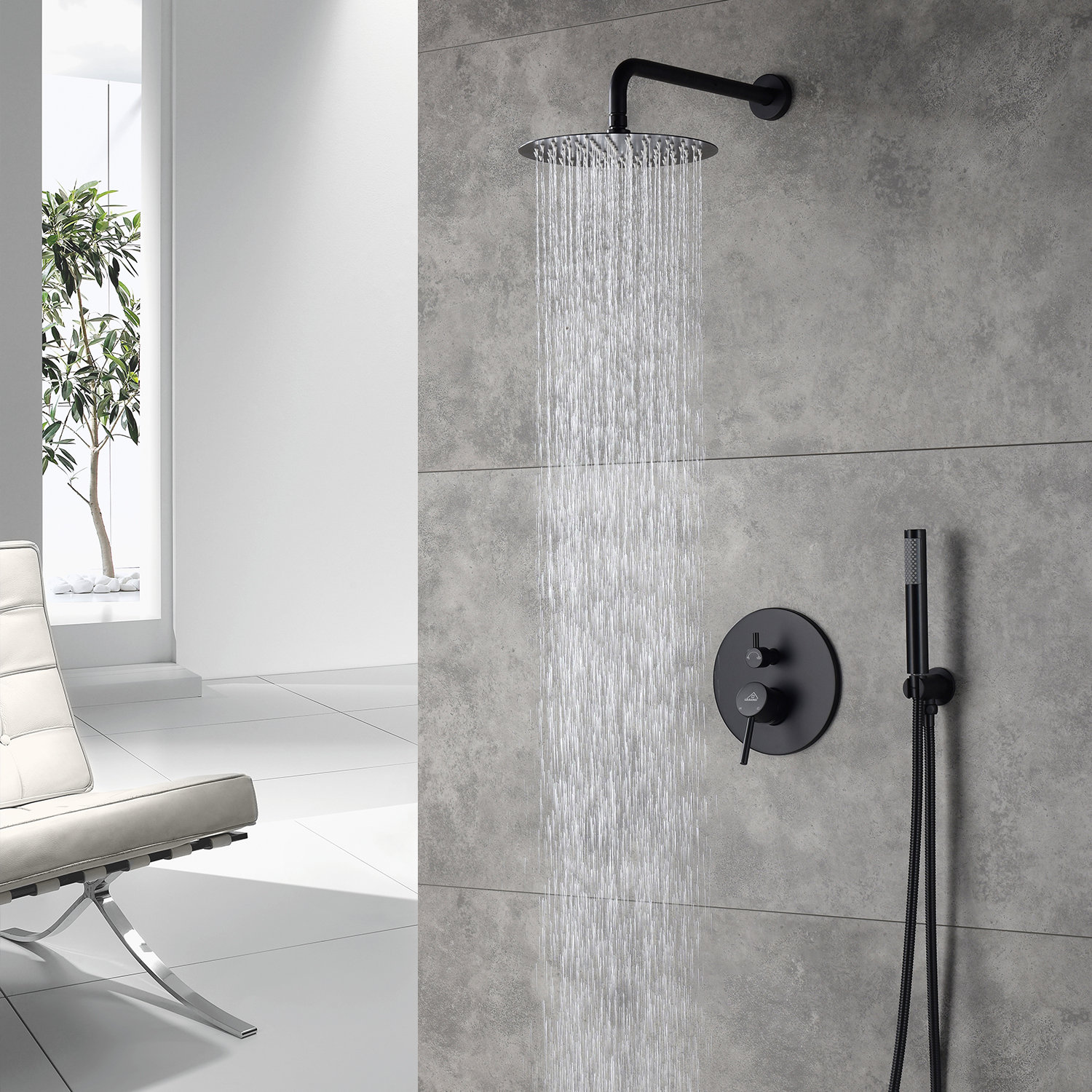 PureEssence 10" Complete Shower System, Matte Black