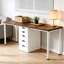 Bureau d'ordinateur, bureau pour deux personnes, bureau de travail
