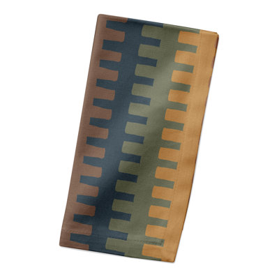 Fieldbrook Cotton Blend Abstract Square Napkin