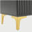 Modern Luxury 4-in-1 Hall Tree with Cushion, Versatile Coat Rack with 8 Gold Hooks and Legs, Entryway Bench with Adjustable Shelves & Fluted Doors for Hallway, Living Room-524928859