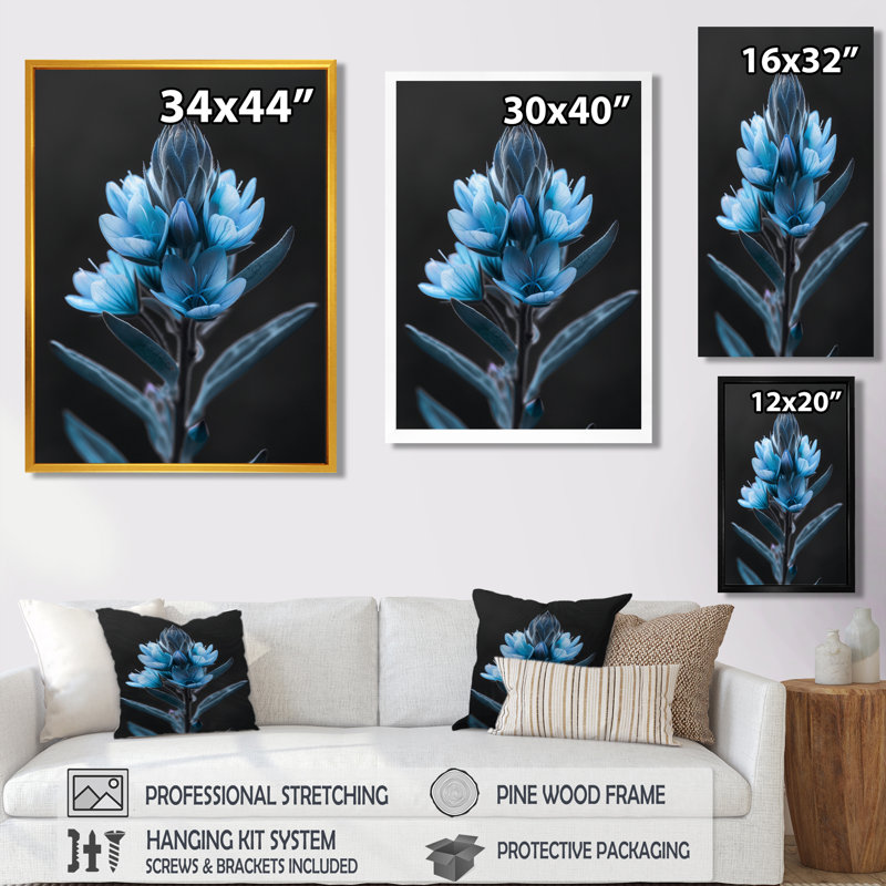 «Lupin Winters Peace» par Lupin - bleu, Toile tendue, H 40 po x l 30 po x P 1,5 po