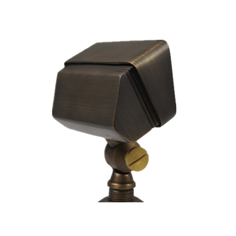 Brass Adjustable LED Directional Flood Light with Warm White Bulb