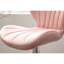 Réglable rose, 2 pièces - sièges rembourrés, pivotant à 360 degrés, réglable en hauteur, design chic avec repose-pieds pivotant et cadre modernes-769861777