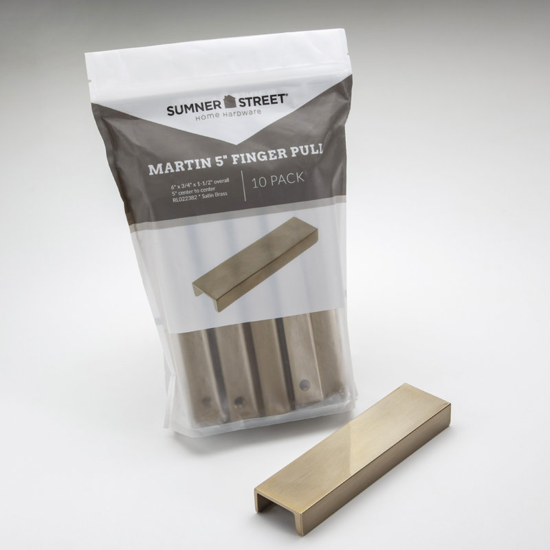 Multipack de poignées Martin en laiton satiné 5 po Martin, Laiton satiné, 5"