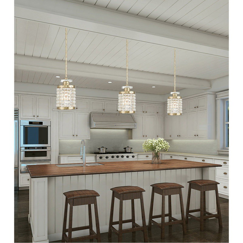Belisle 1 - Light Cylinder Pendant, Winter Gold