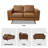 Havens 62.2'' Wide Upholstered Loveseat With Solid Wood Legs-1294930652
