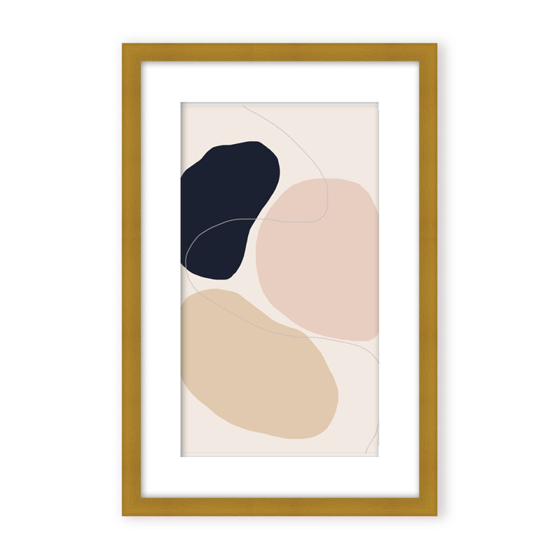 Abstract Composition by The Miuus Studio - Picture Frame Painting on Paper, 48" H x 32" W x 1.125" D, Framed Matted Print