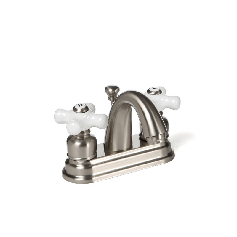 Restoration Centerset Bathroom Faucet with Drain Assembly, Brushed Nickel