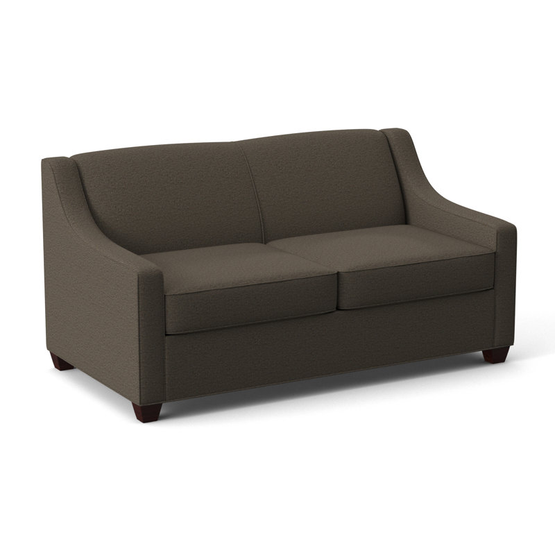 Phillips 68" Recessed Arm Sofa Bed with Reversible Cushions, Empire Mahogany, Elliot Caribou, Hybrid
