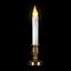 Lampe bougie de Noël blanche et dorée à DEL C5 avec minuterie 8,5 po
