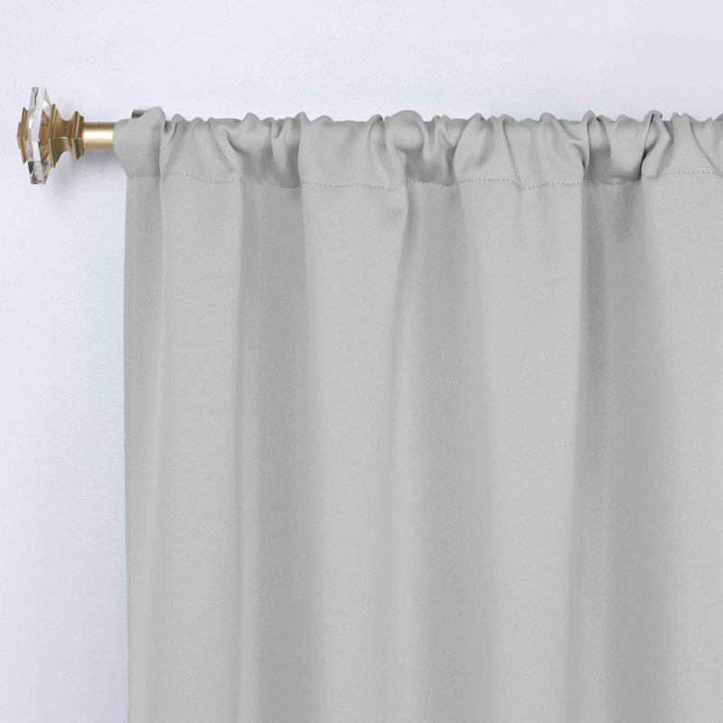 Curtain Panel Pair, 52" W x  63" L , Chrome