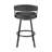 Robinett Swivel Counter or Bar Height Bar Stool with Arms and Footrest in Faux Leather and Metal-713352358-713352355-717185949