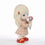Figurine Precious Moments tenant une rose rouge 4,76 pouces