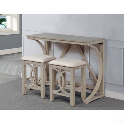 Ensemble 3 pièces à hauteur de comptoir avec ports USB double