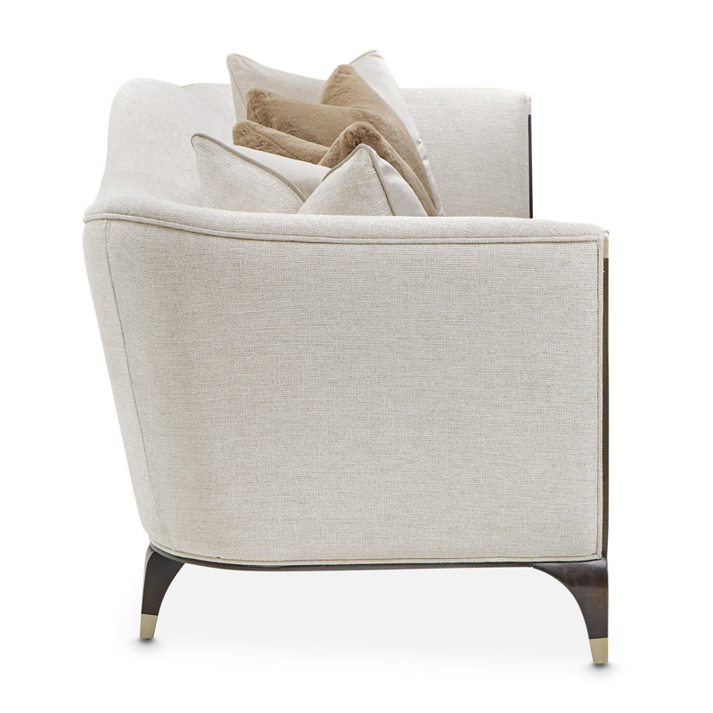 Paris Chic Curved Tuxedo Arm Sofa - Ivory