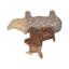 Figurine empilée «Playful Animals» - sculpture fantaisiste avec détails artistiques - objets décoratifs décoratifs pour la décoration de table, brun clair et brun-1684188550