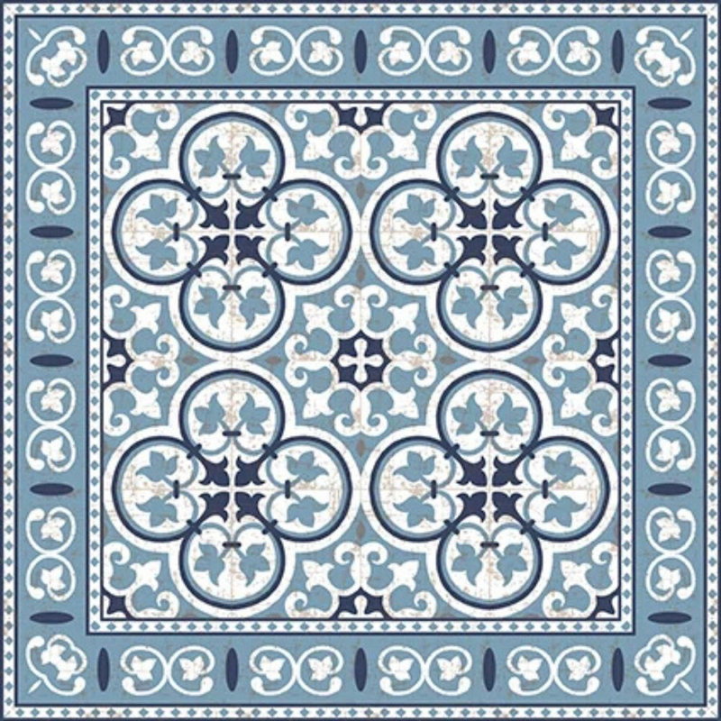 Pinta  Cushioned Kitchen Mat, Blue, Rectangle 2' x 3'