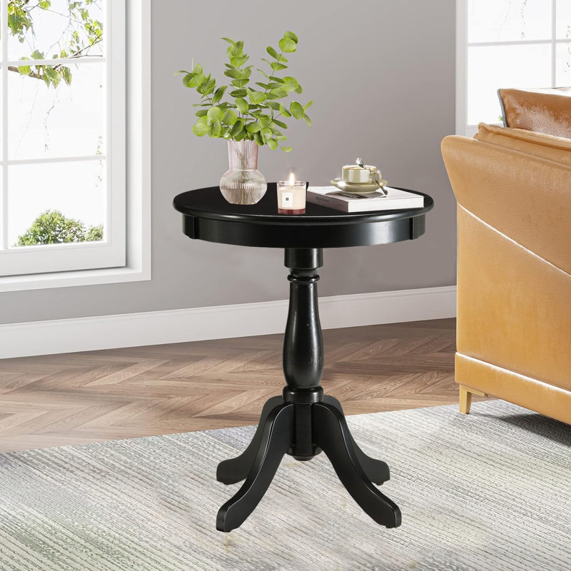 Table de bout Krohn, Noir, noir, noir, noir, H 22 po x l 18 po x P 18 po