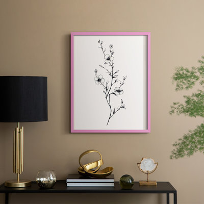 Reproduction florale vintage encadrée CCxxviii - bois massif