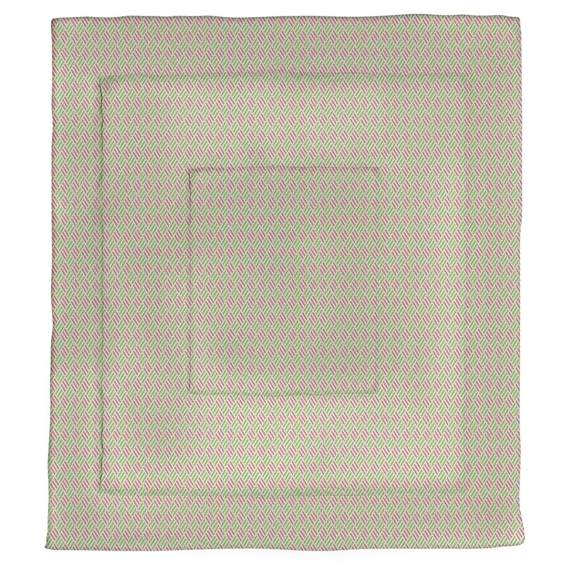 Édredon réversible simple Katelyn Elizabeth, Édredon simple, Rose / Vert