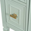 Meuble-lavabo de 24 pouces avec lavabo, armoire en bois massif et panneau de fibres à densité moyenne avec un tiroir rabattable, deux tiroirs standard et une tablette réglable, meuble-lavabo vert autoportant pour le rangement de la salle de bain-1893856599