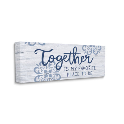 Ensemble de motifs abstraits de pétales floraux Together Favorite Place par Nina Seven - Art textuel sur toile sans cadre
