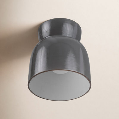 Ceramic Bell Outdoor Flush Mount