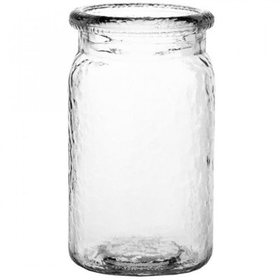 Vase en verre martelé