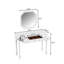 Bureau de maquillage rétro avec grand miroir