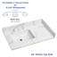 Comptoir de salle de bain 36 pouces avec comptoir en pierre de quartz avec lavabo rectangulaire encastré en céramique et 2 éclaboussures latérales