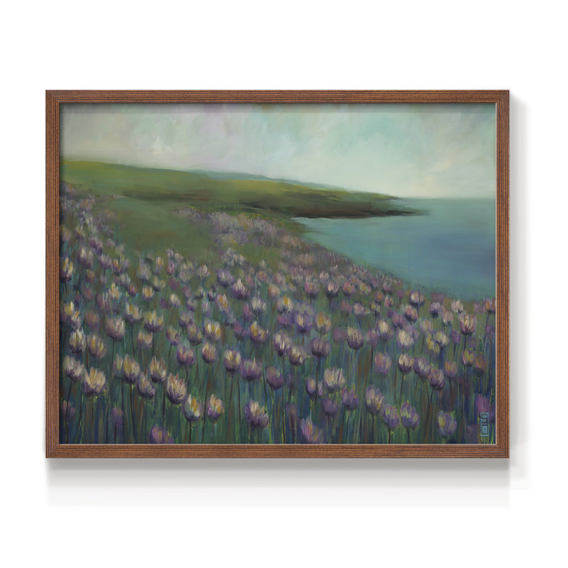 Seaside Sanctuary -Framed Print - Restickable, Walnut, 11" H x 14" W