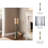 Modern Tall Metal and Glass Floor Candle Holder-2110010234-2110010235