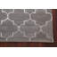Tapis gris en laine / soie touffeté à la main