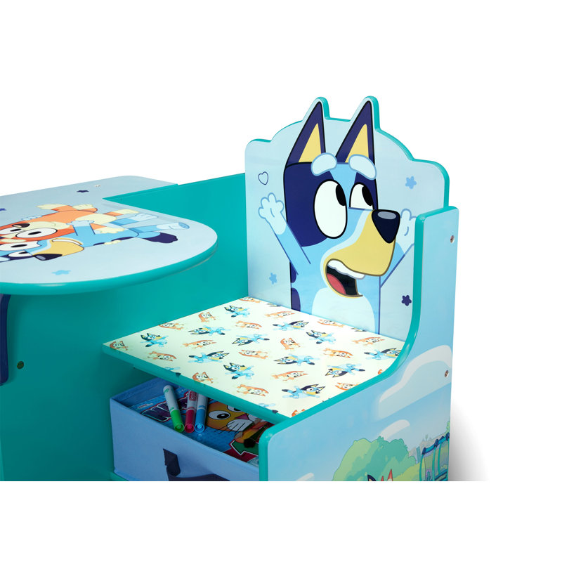 Bluey Chair Desk With Storage Bin By Delta Children - Greenguard Gold Certified