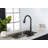 Kitchen Faucet With Pull Down Sprayer, High Arc Single Handle Kitchen Sink Faucet With Deck Plate, Commercial Modern Stainless Steel Kitchen Faucets-117237964